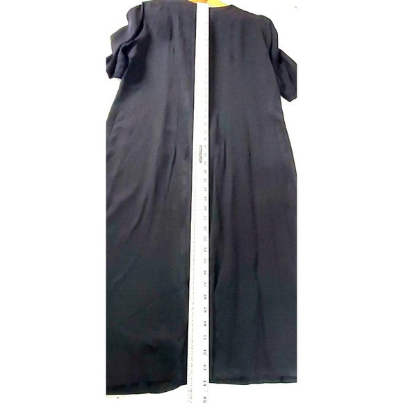 Vintage P.J. Klein Women's Size 16W Black Dress Large Button Front Short Sleeve - Picture 10 of 10